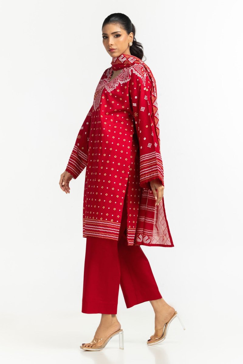 Gul Ahmed Ready to Wear 3PC Lawn Lacquer Printed Suit IUSTKSD-584