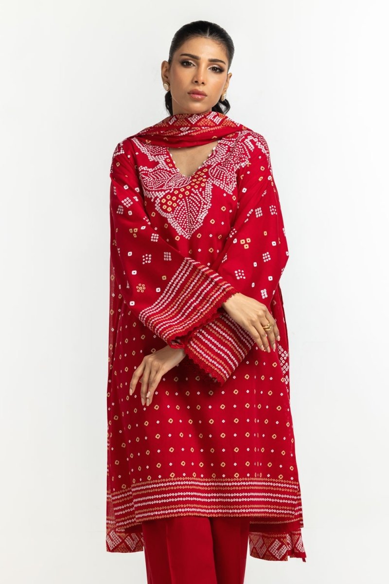 Gul Ahmed Ready to Wear 3PC Lawn Lacquer Printed Suit IUSTKSD-584