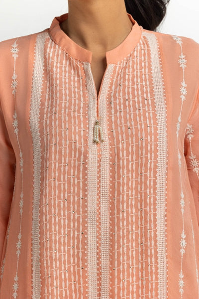 Gul Ahmed Ready to Wear 3PC Chiffon Embroidered Suit IUSTKSD-595