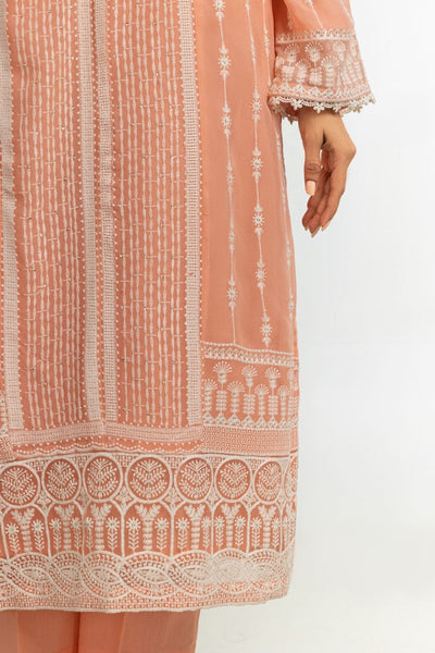 Gul Ahmed Ready to Wear 3PC Chiffon Embroidered Suit IUSTKSD-595