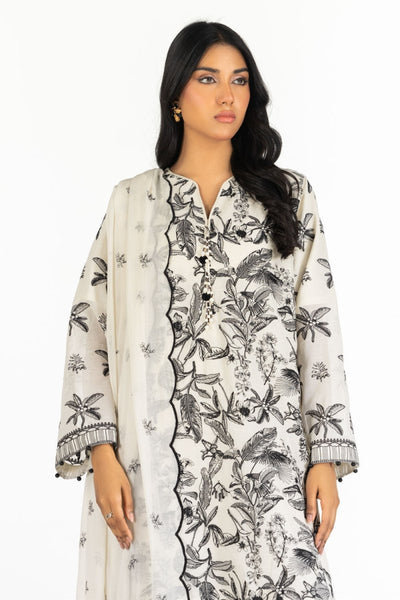 Gul Ahmed Ready to Wear 3PC Dyed Embroidered Swiss Voile Suit IUSTKSD-596