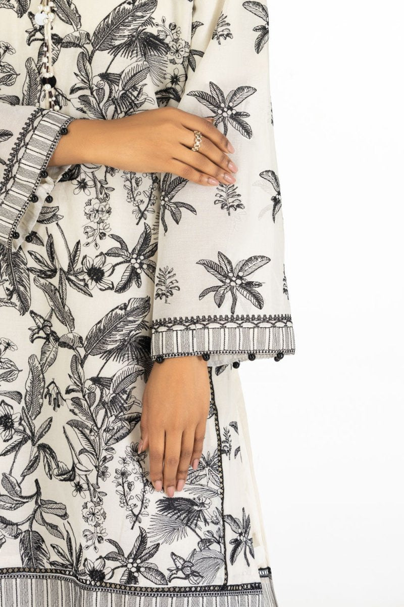 Gul Ahmed Ready to Wear 3PC Dyed Embroidered Swiss Voile Suit IUSTKSD-596