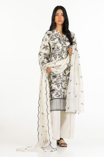 Gul Ahmed Ready to Wear 3PC Dyed Embroidered Swiss Voile Suit IUSTKSD-596