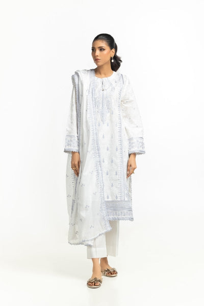 Gul Ahmed Ready to Wear 3PC Lawn Lacquer Printed Suit With Embroidered IUSTKSD-600