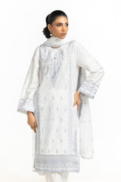 Gul Ahmed Ready to Wear 3PC Lawn Lacquer Printed Suit With Embroidered IUSTKSD-600