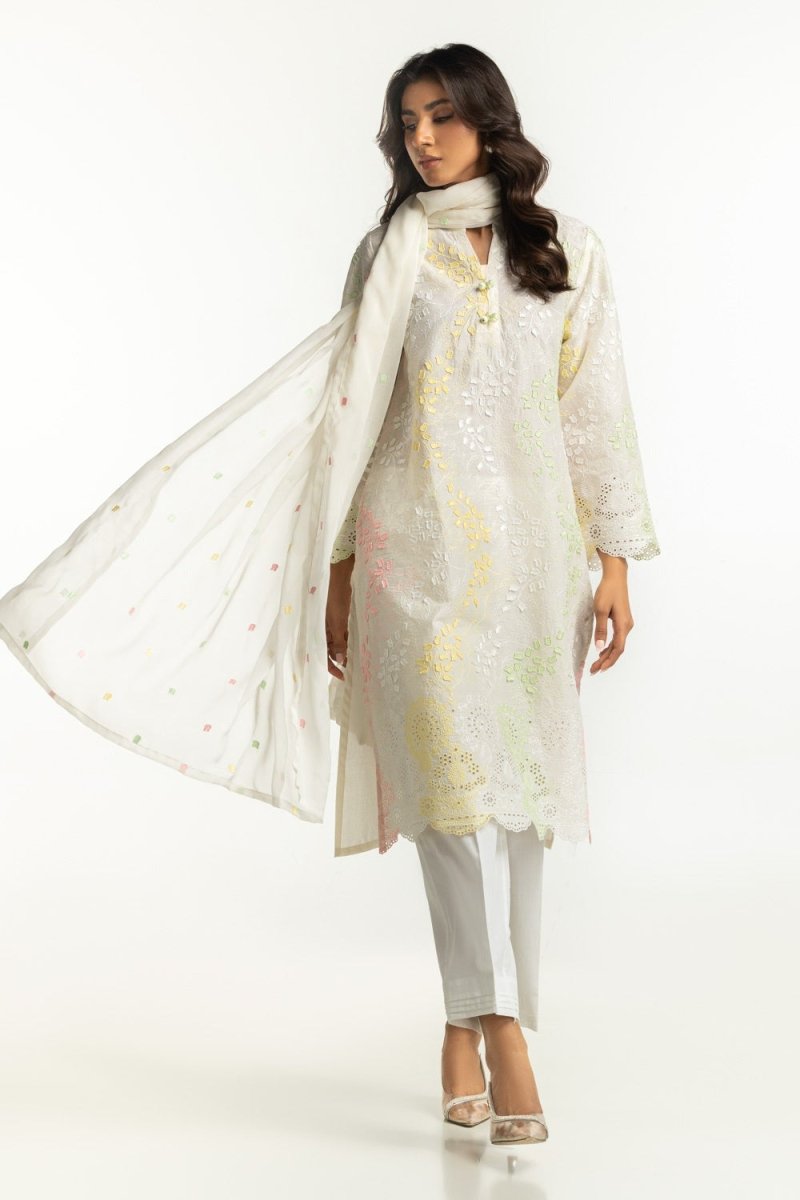 Gul Ahmed Ready to Wear 3PC Lawn Schiffli Embroidered Suit IUSTKSD-618