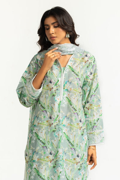 Gul Ahmed Ready to Wear 3PC Lawn Printed Suit With Embroidered IUSTKSD-625