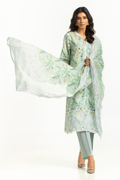 Gul Ahmed Ready to Wear 3PC Lawn Printed Suit With Embroidered IUSTKSD-625