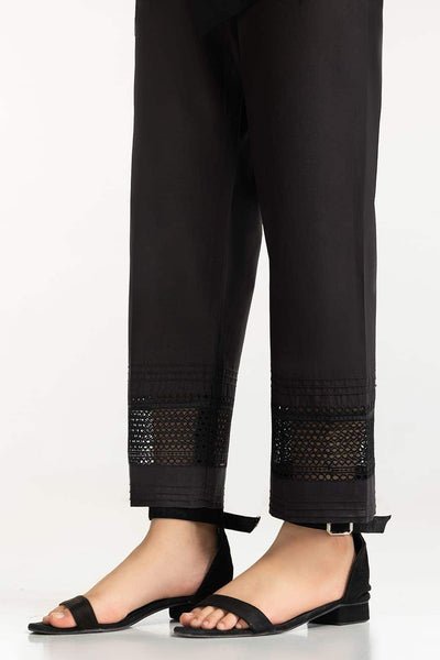 Gul Ahmed Stitched Black Lawn Embellished Trouser IUSTTR-42009