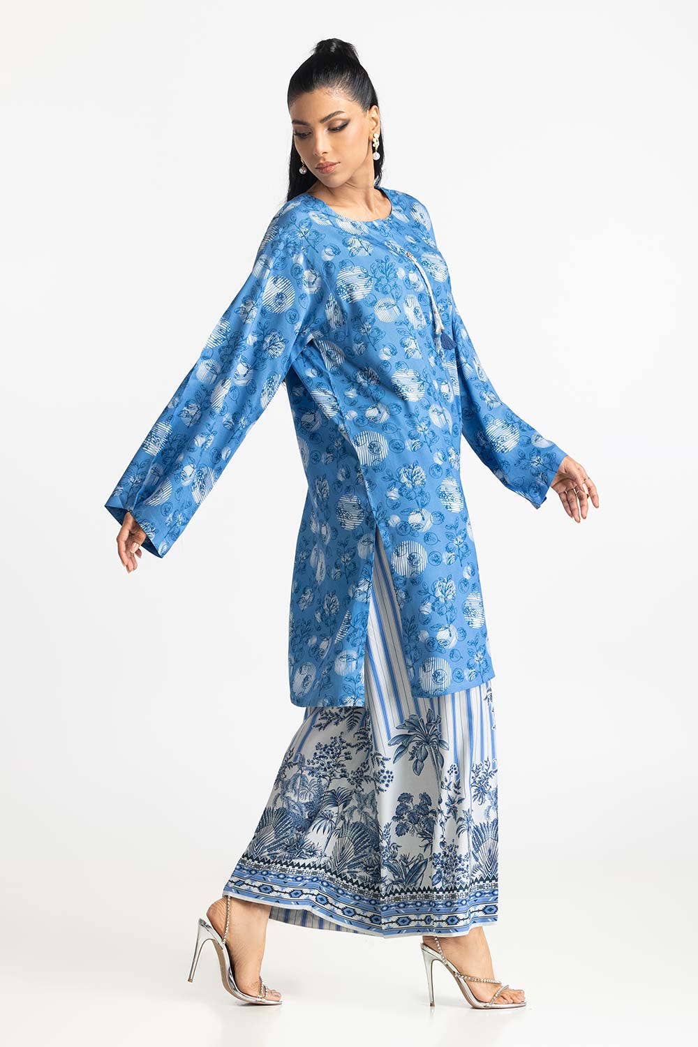 Gul Ahmed Ready to Wear 2 Piece Cotail Printed Co-Ord Suit IUSTTS-448