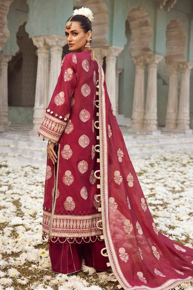 Gul Ahmed 3PC Jacquard Unstitched Suit with Jacquard Dupatta - JD-32026