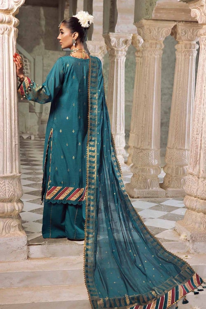 Gul Ahmed 3PC Jacquard Unstitched Suit with Jacquard Dupatta - JD-32032