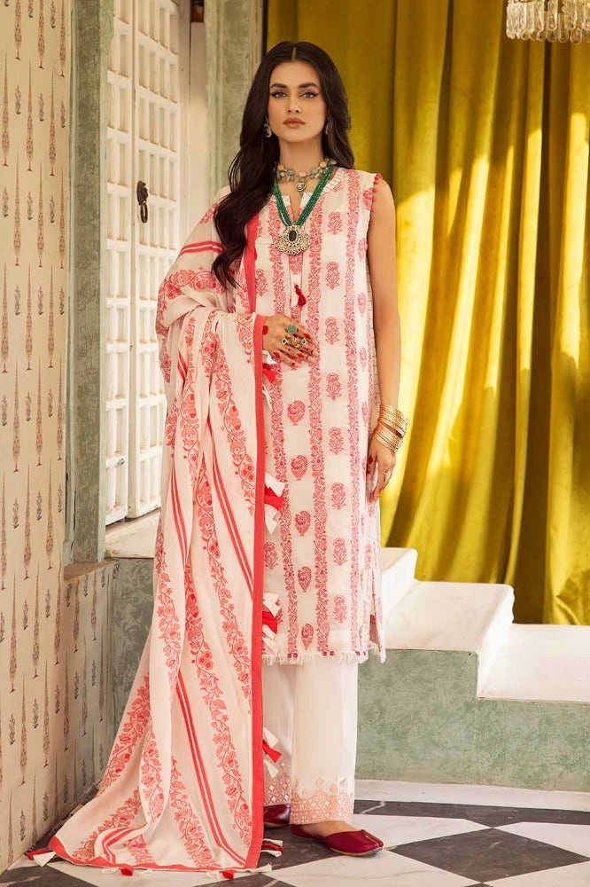 Gul Ahmed 3PC Embroidered Jacquard Unstitched Suit with Dupatta and Inner - JD-42001