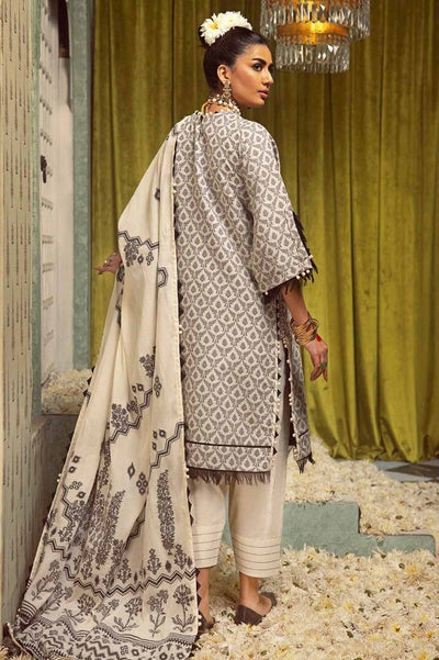 Gul Ahmed 3PC Embroidered Jacquard Unstitched Suit with Dupatta - JD-42002