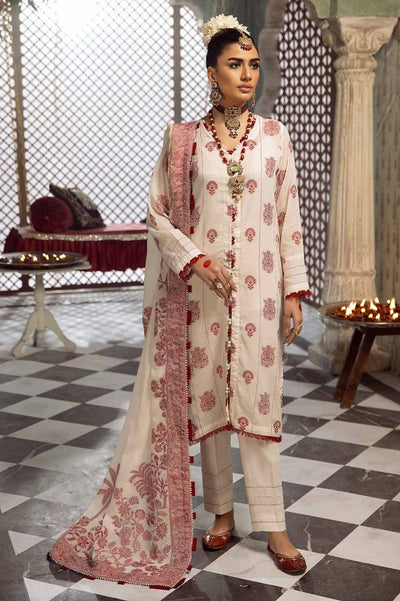 Gul Ahmed 3PC Jacquard Unstitched Suit with Dupatta and Inner - JD-42003