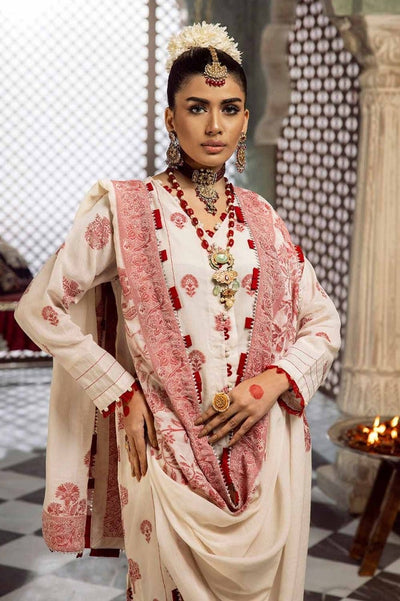 Gul Ahmed 3PC Jacquard Unstitched Suit with Dupatta and Inner - JD-42003