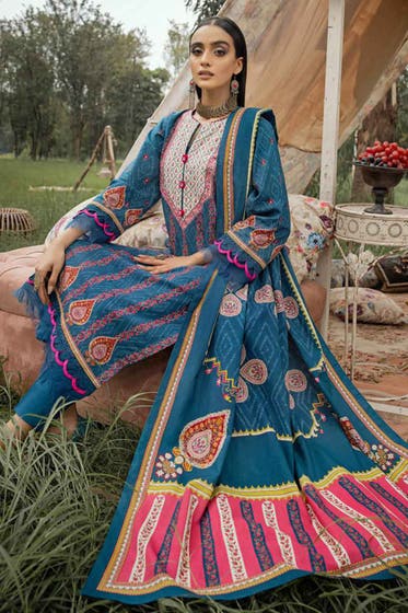 Gul Ahmed 3PC Unstitched Khaddar Suit K-22053