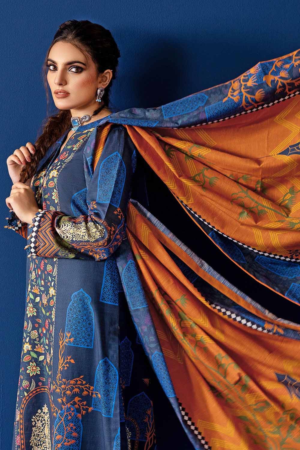 Gul Ahmed 3PC Khaddar Printed Unstitched Suit K-32001