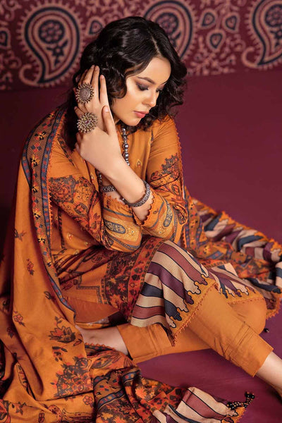 Gul Ahmed 3PC Cotton Linen Unstitched Suit K-32006