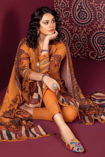 Gul Ahmed 3PC Cotton Linen Unstitched Suit K-32006