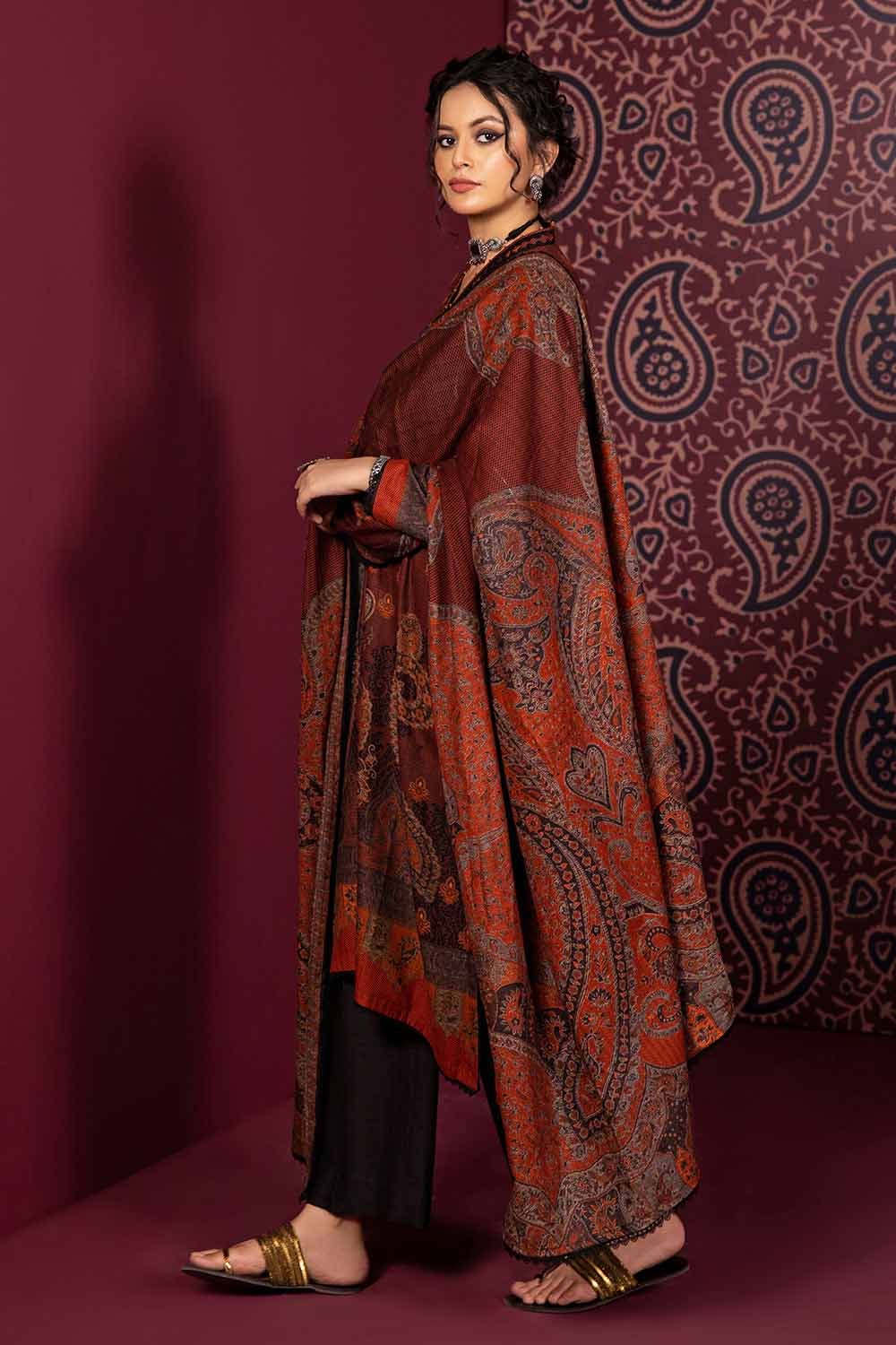 Gul Ahmed 3PC Cotton Linen Unstitched Suit K-32007