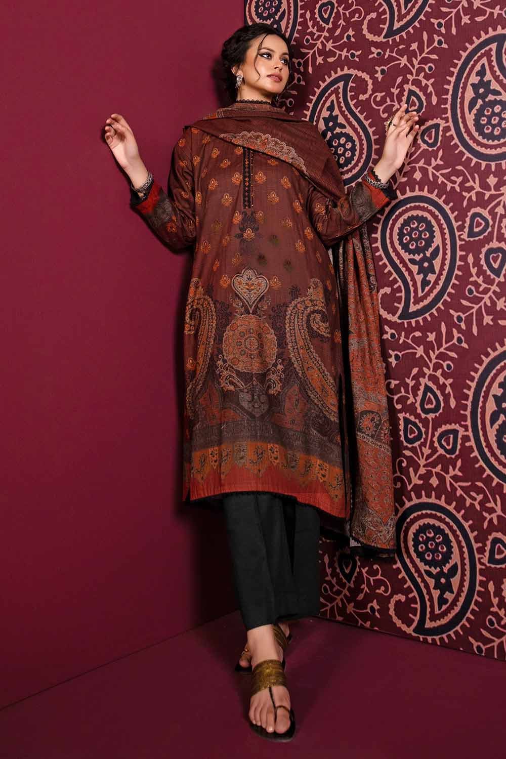 Gul Ahmed 3PC Cotton Linen Unstitched Suit K-32007