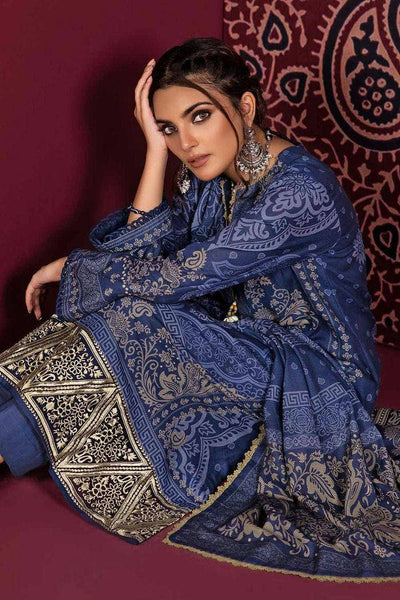 Gul Ahmed 3PC Printed Cotton Linen Unstitched Suit K-32008