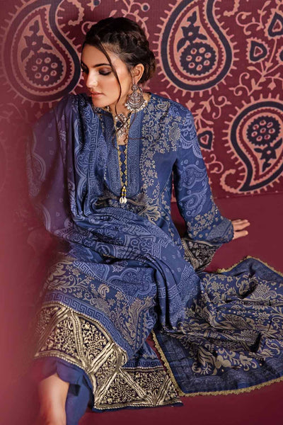 Gul Ahmed 3PC Printed Cotton Linen Unstitched Suit K-32008