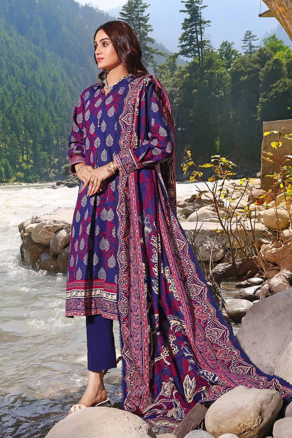 Gul Ahmed 3PC Khaddar Printed Unstitched Suit K-32013 A