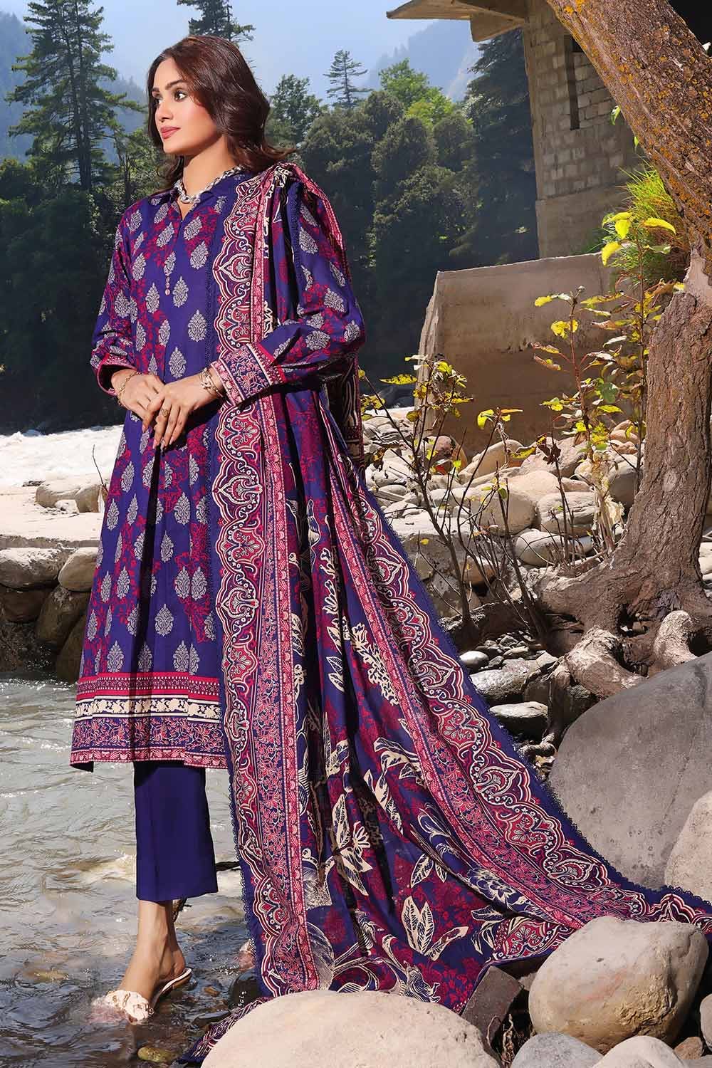 Gul Ahmed 3PC Khaddar Printed Unstitched Suit K-32013 A