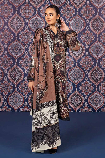Gul Ahmed 3PC Khaddar Printed Unstitched Suit K-32028