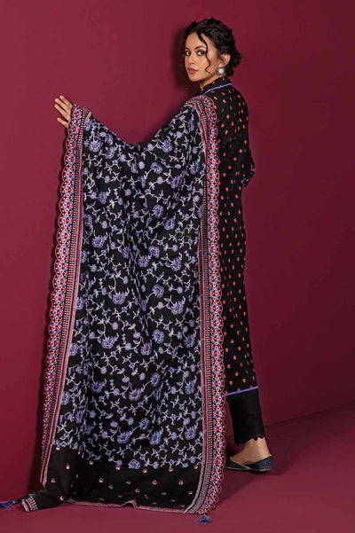 Gul Ahmed 3PC Embroidered Khaddar Unstitched Suit with Embroidered Khaddar Dupatta K-32030