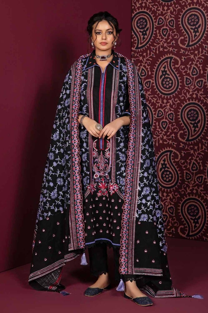 Gul Ahmed 3PC Embroidered Khaddar Unstitched Suit with Embroidered Khaddar Dupatta K-32030