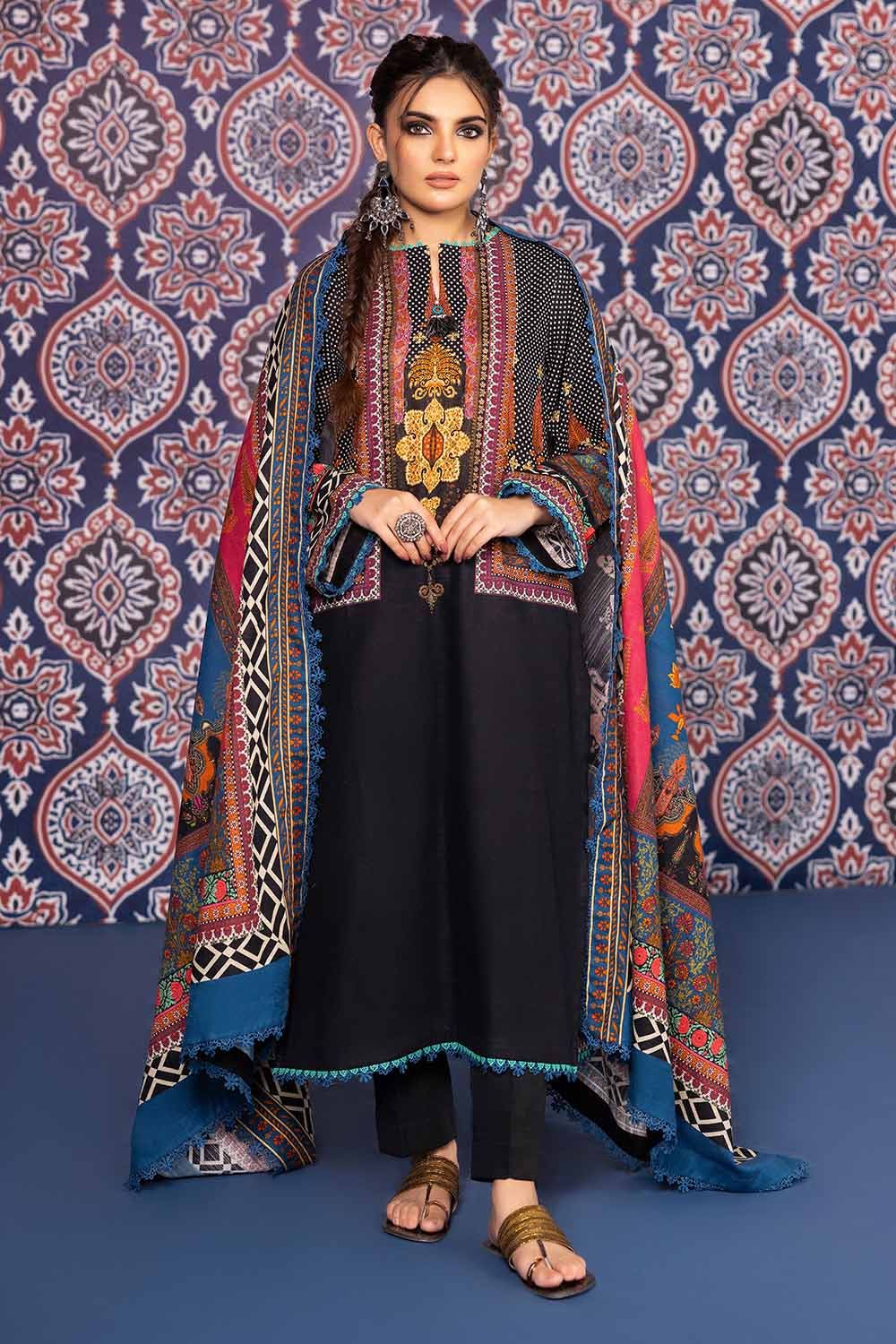 Gul Ahmed 3PC Khaddar Printed Unstitched Suit K-32034