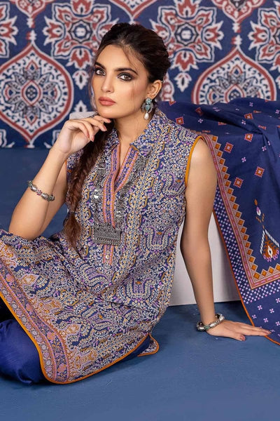 Gul Ahmed 3PC Khaddar Printed Unstitched Suit K-32035 A