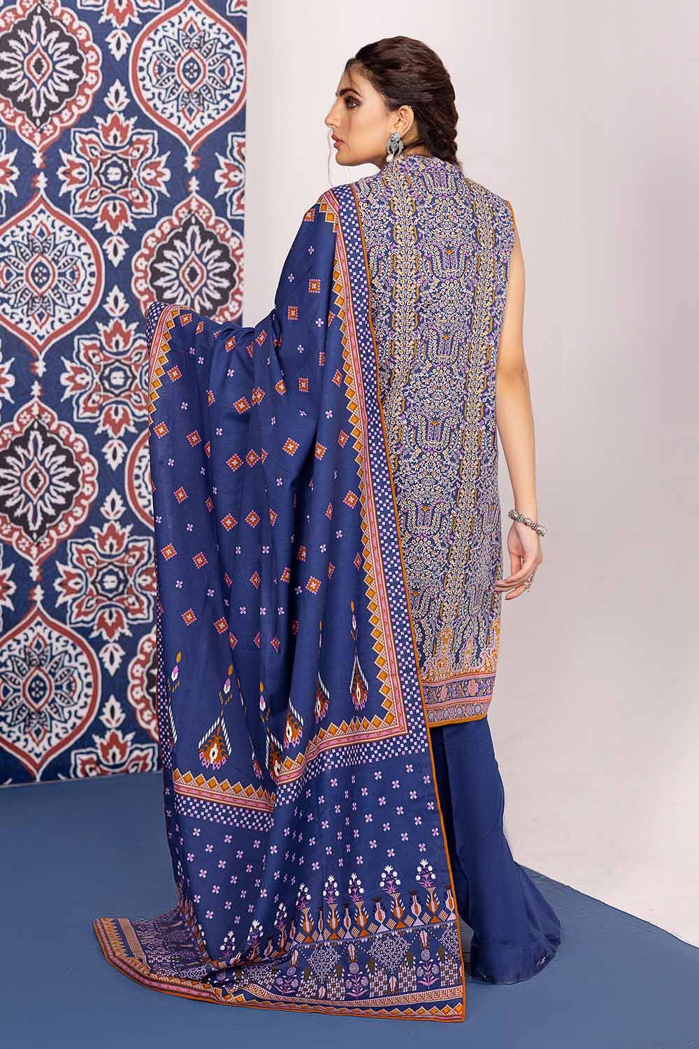 Gul Ahmed 3PC Khaddar Printed Unstitched Suit K-32035 A