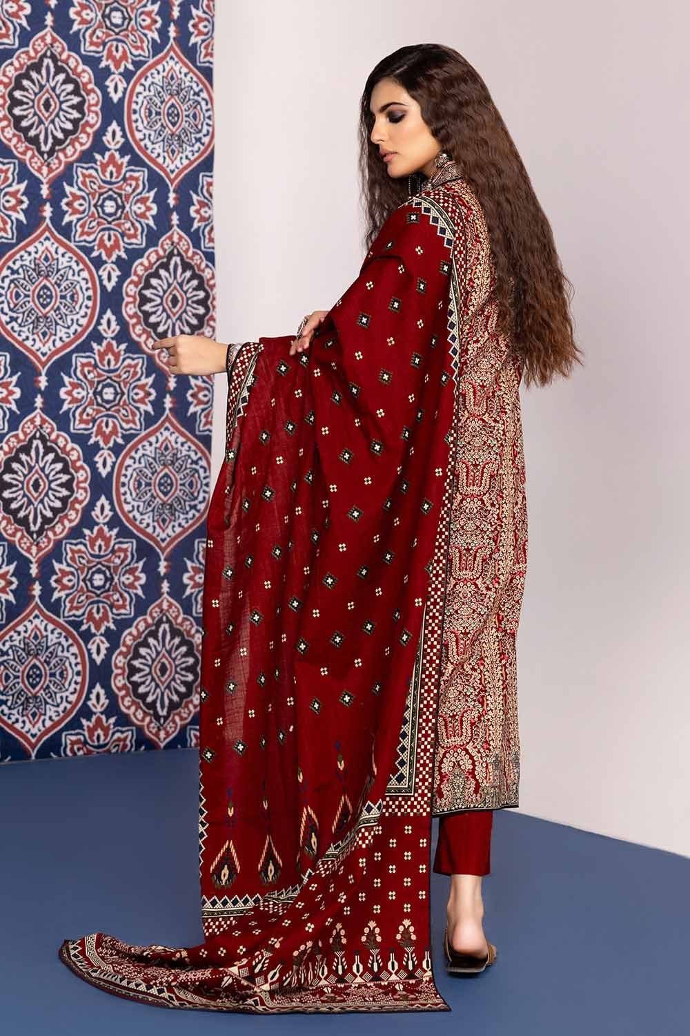 Gul Ahmed 3PC Khaddar Printed Unstitched Suit K-32035 B