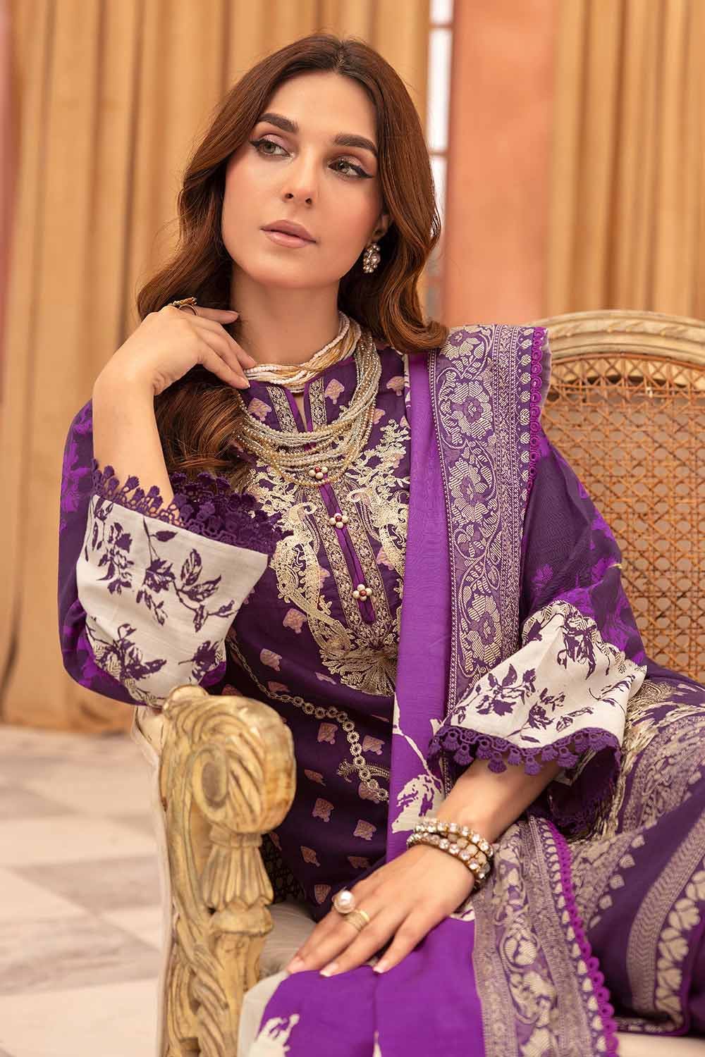 Gul Ahmed 3PC Embroidered Khaddar Unstitched Suit K-32040