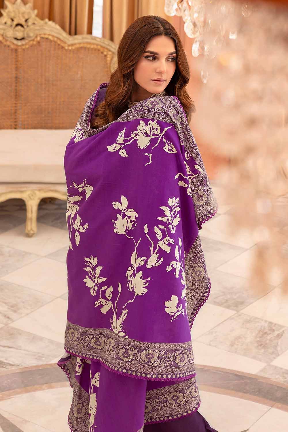 Gul Ahmed 3PC Embroidered Khaddar Unstitched Suit K-32040