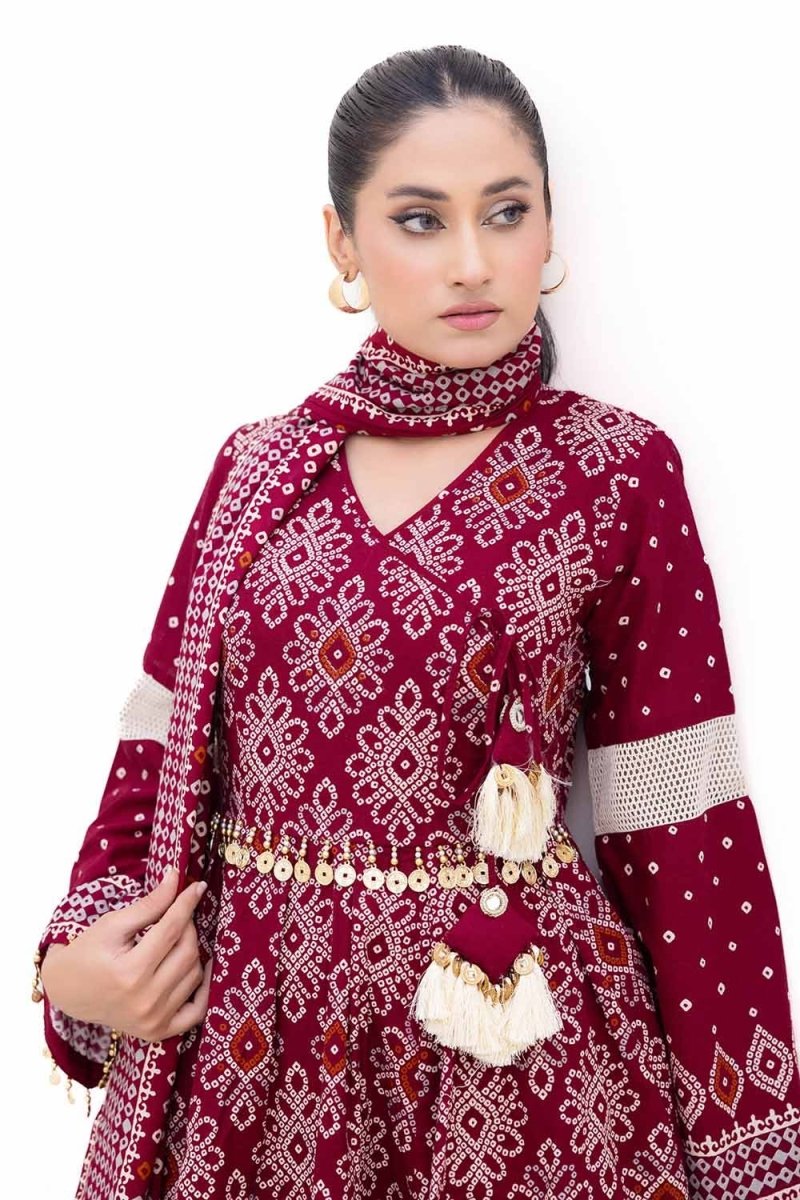 Gul Ahmed 3PC Unstitched Printed Light Khaddar Suit K-42002 L