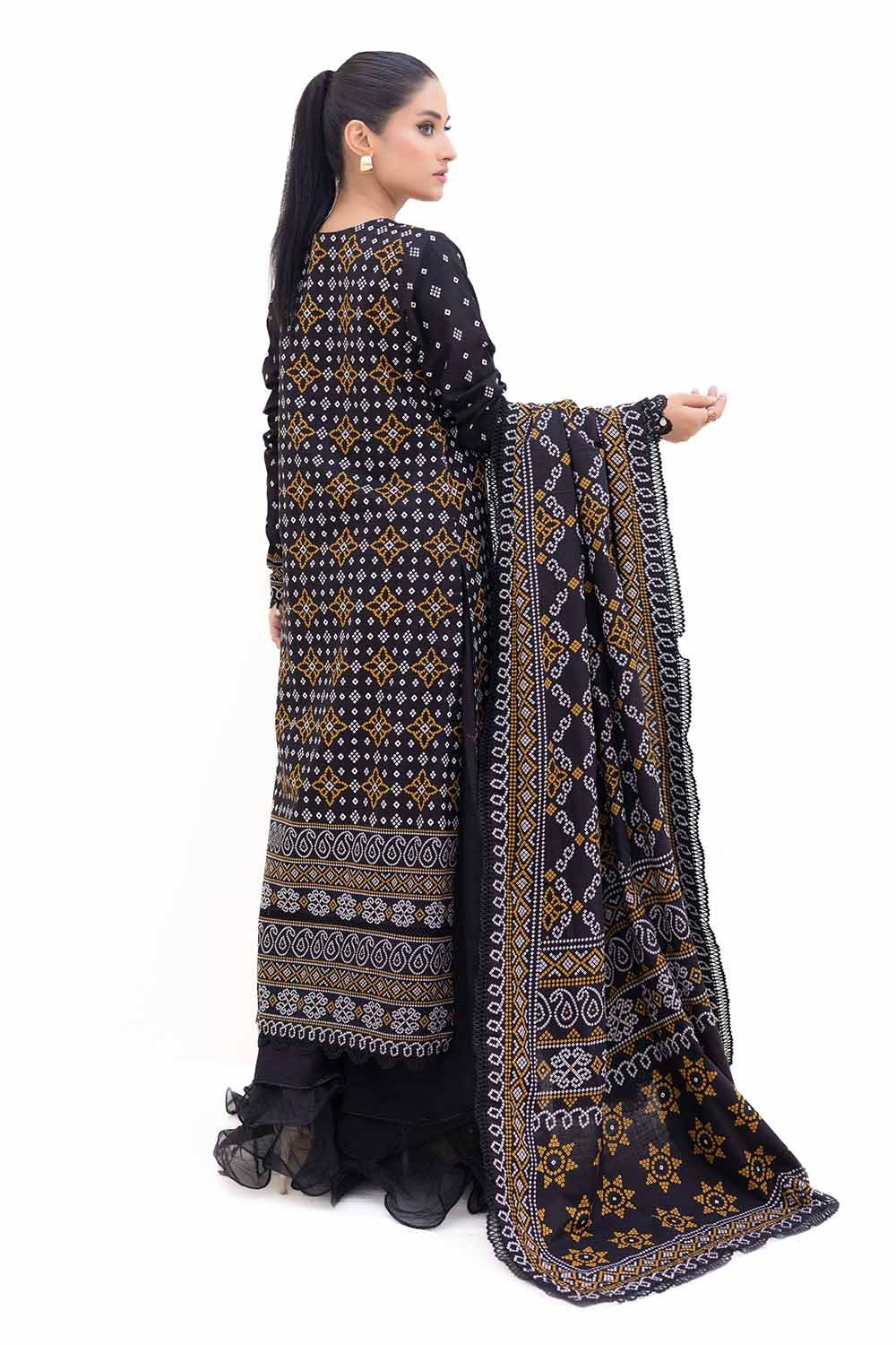 Gul Ahmed 3PC Unstitched Printed Light Khaddar Suit K-42003 L