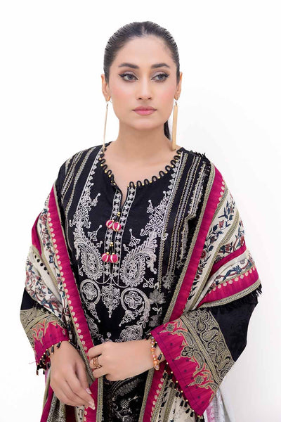 Gul Ahmed 3PC Unstitched Embroidered Printed Light Khaddar Suit with Printed Khaddar Dupatta K-42012 L