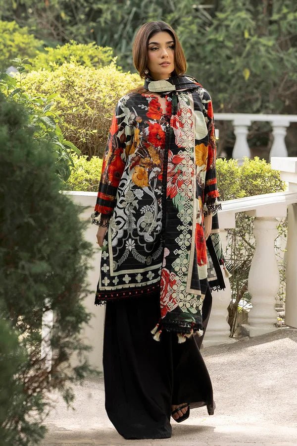 Gul Ahmed 3 Piece Unstitched Mehsuri Stripe Khaddar Suit K-52021