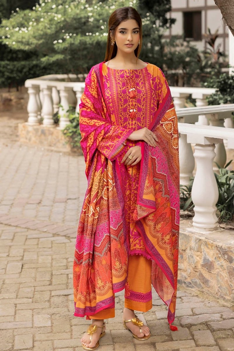 Gul Ahmed 3 Piece Unstitched Printed Khaddar Suit K-52025