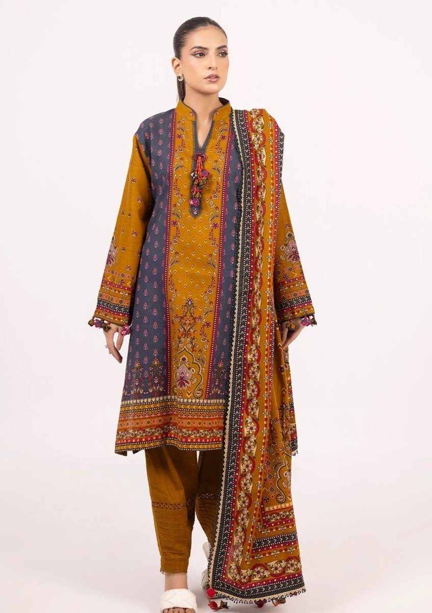 Gul Ahmed 3 Piece Unstitched Printed Khaddar Suit K-52036