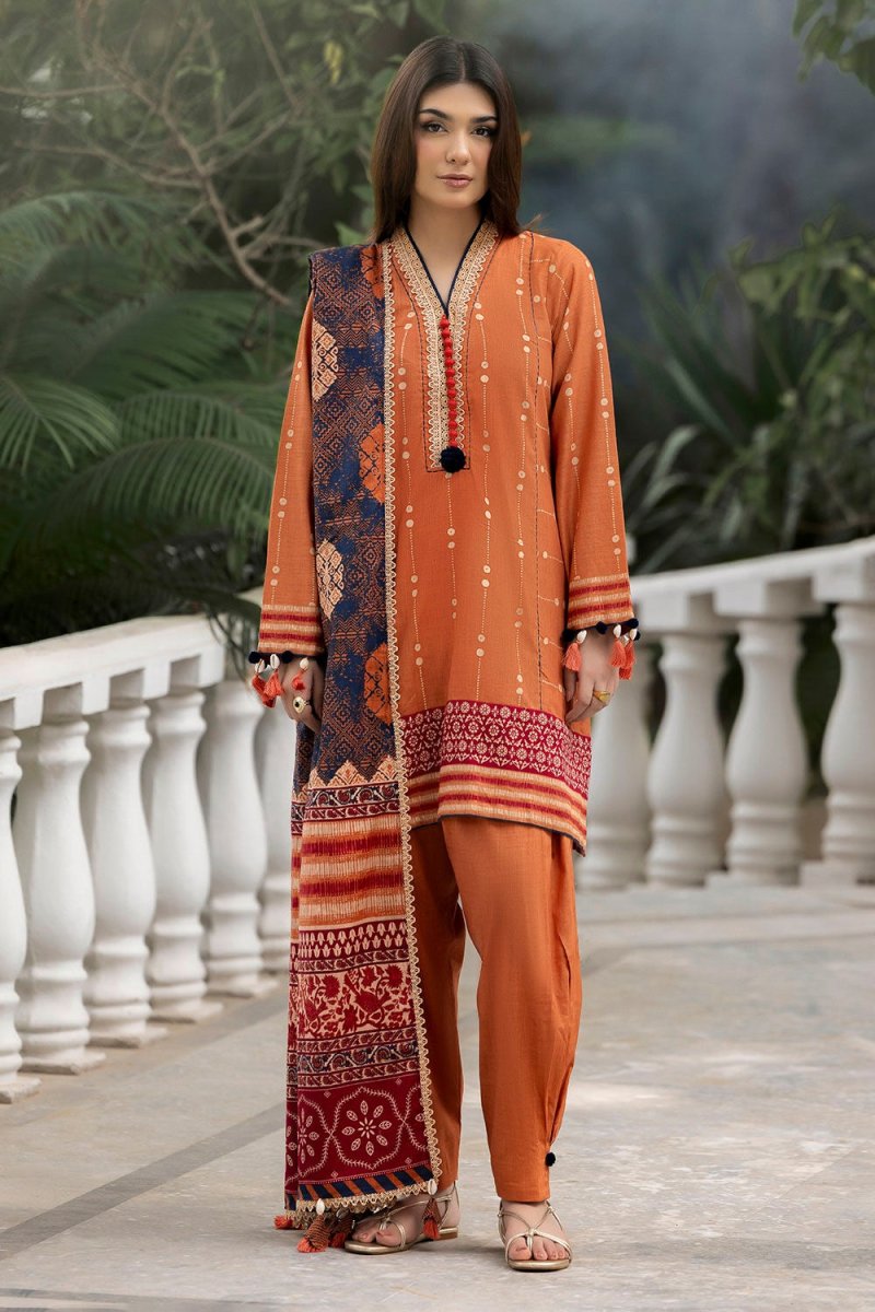 Gul Ahmed 3 Piece Unstitched Printed Khaddar Suit K-52038