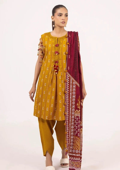 Gul Ahmed 3 Piece Unstitched Printed Khaddar Suit K-52050