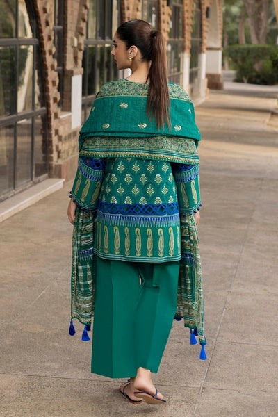 Gul Ahmed 3 Piece Unstitched Printed Stripe Khaddar Suit K-52080