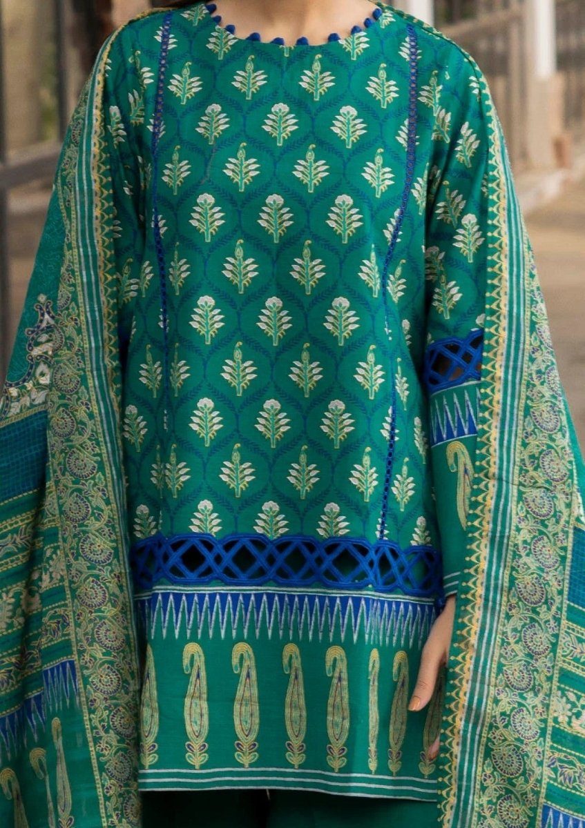 Gul Ahmed 3 Piece Unstitched Printed Stripe Khaddar Suit K-52080