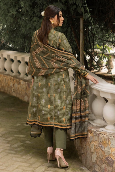 Gul Ahmed 3 Piece Unstitched Printed Stripe Khaddar Suit K-52081